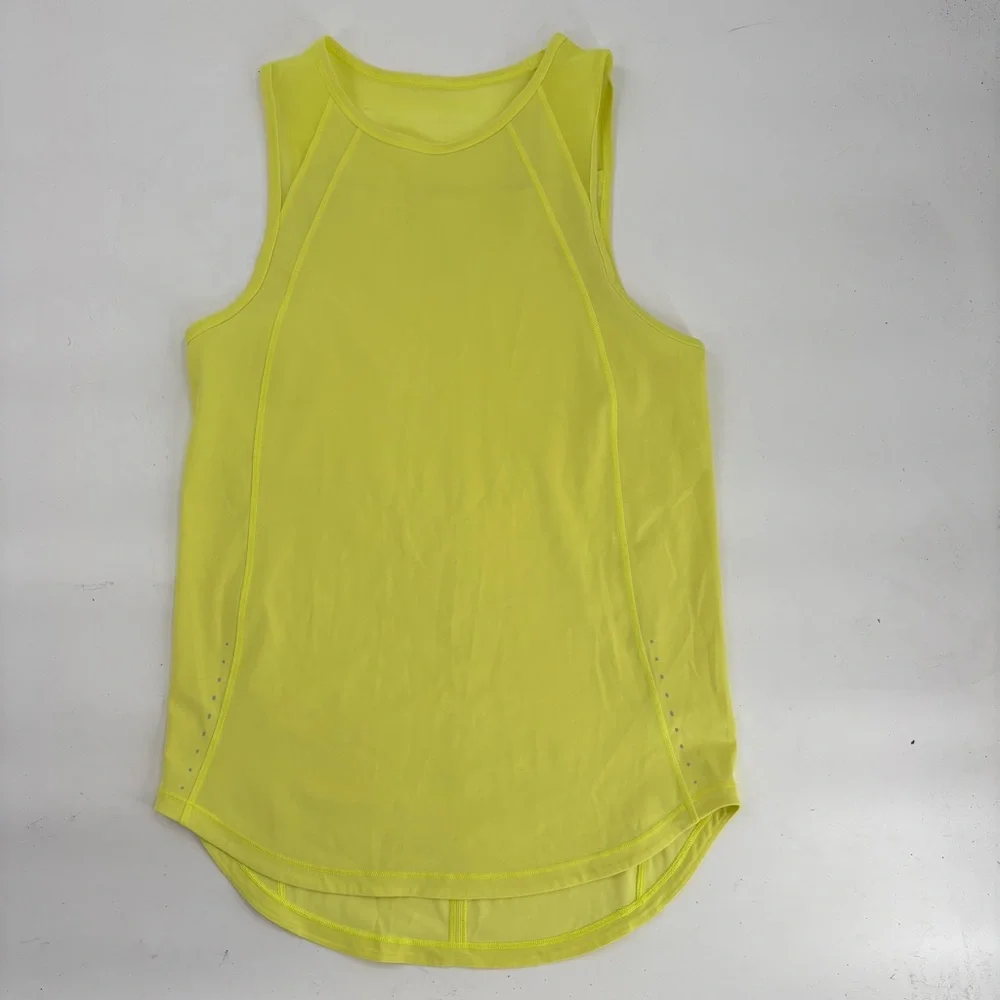 lululemon Swiftly Tank 4 Lemon Yellow Tank Top Run Sport Tank Summer